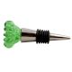 Green Sunflower Glass Wine Stopper